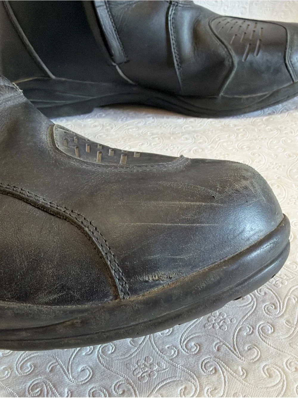 TCX X Five.4 GTX Boots Black Size 44 EU Waterproof Leather Zip Motorcycle Gear